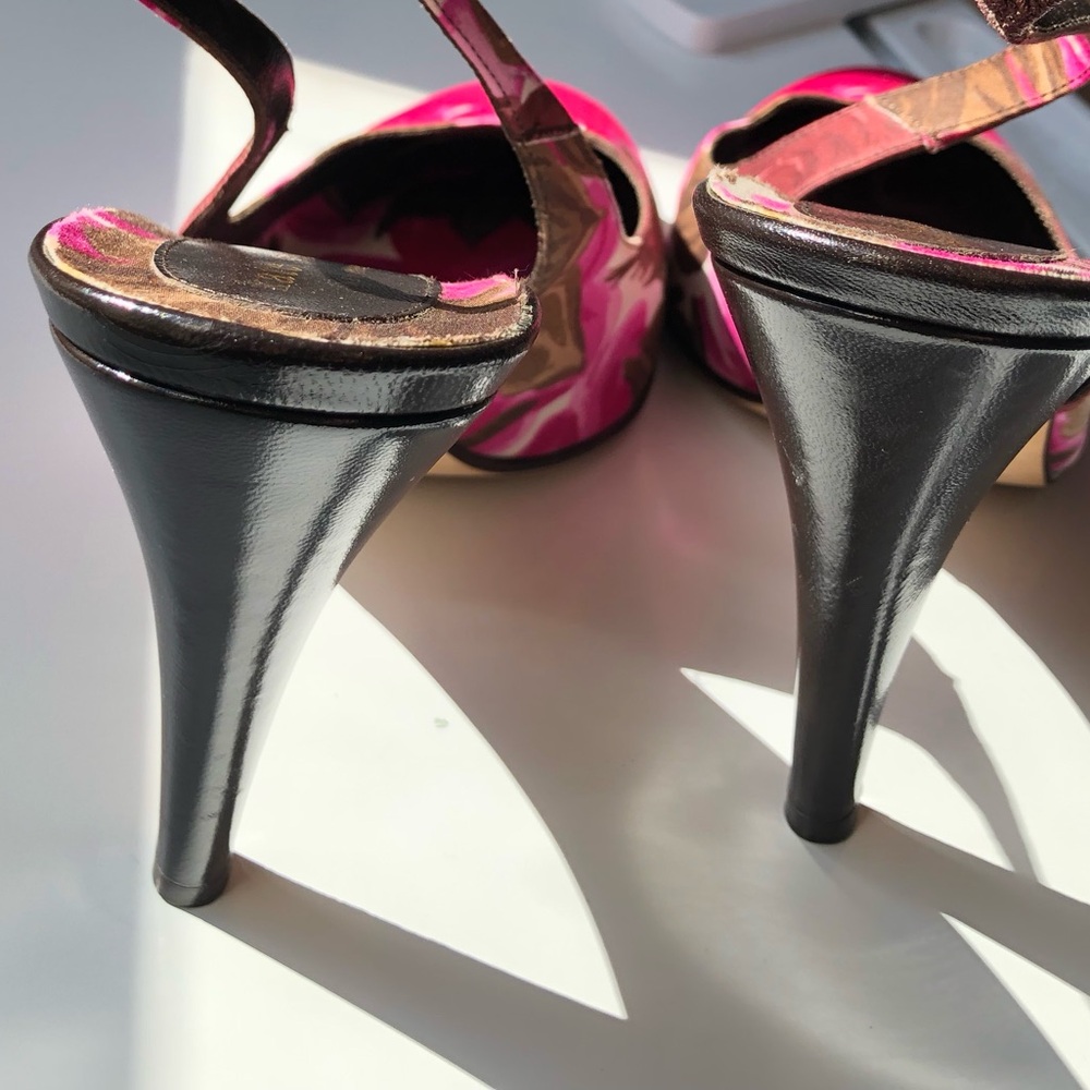 Kate Spade New York Floral Slingback Pumps Heels Closed Toe Sz 11B Made in 🇮🇹 - Picture 7 of 15